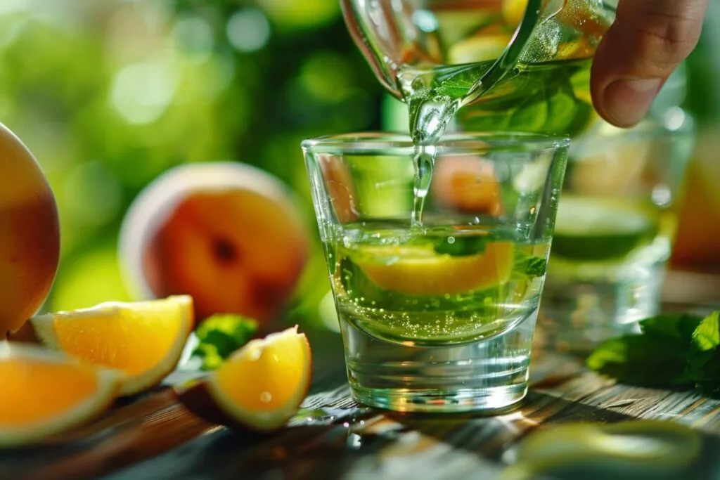 What Are the Ingredients in a Green Tea Shot? 3 Serving A Chilled Green Tea Shot (1)