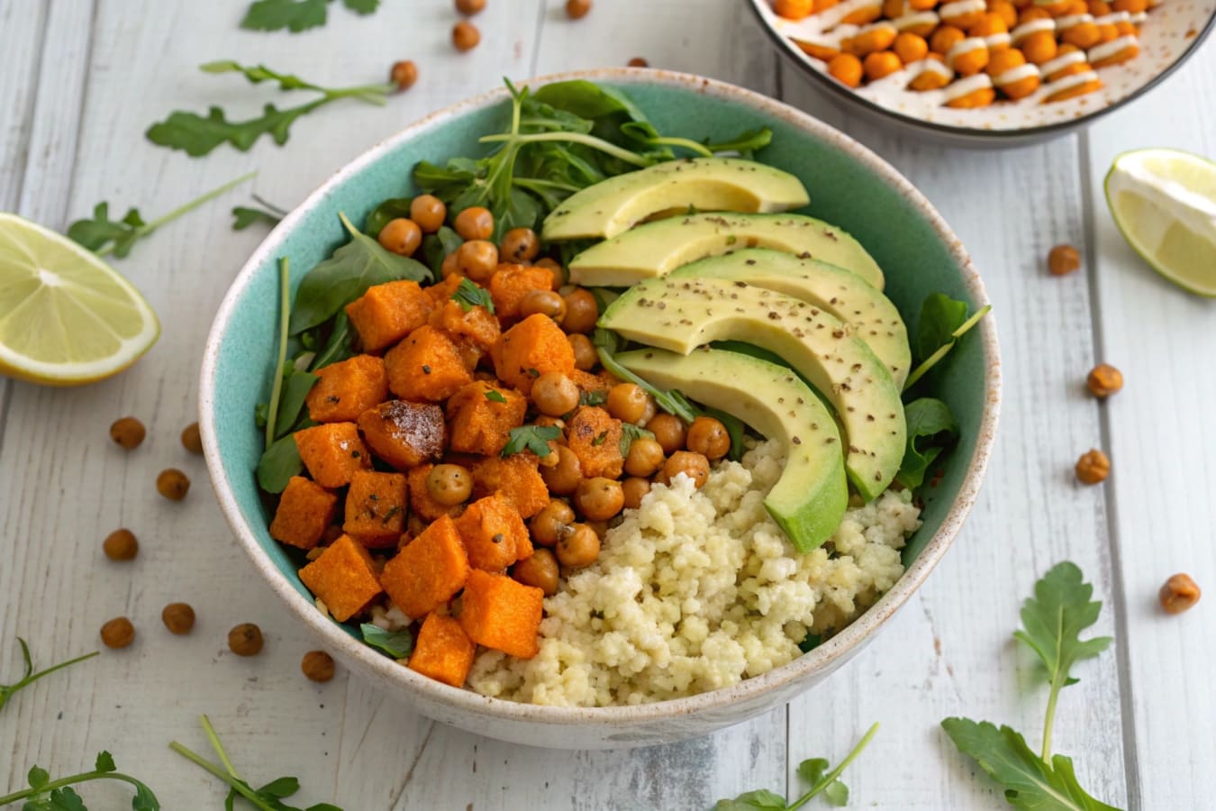 10 Easy and Tasty Low-Calorie Lunch Recipes for a Healthier You 4 Sweet Potato And Cauliflower Rice Bowl Low Calorie Lunch