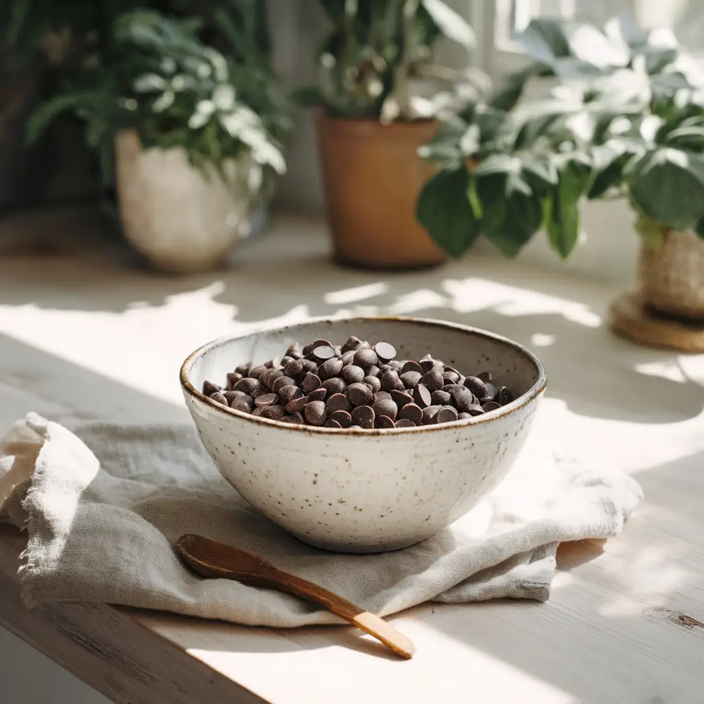 Nestlé Chocolate Chip Cookie Recipe 3 Chocolate Chips in Rustic Bowl – Nestle Cookie Ingredients - Nestlé Chocolate Chip Cookie Recipe
