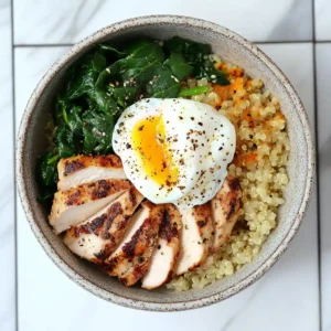 The Delicious and Nutritious World of Chicken Breakfast Recipes 2 Chicken breakfast bowl with egg and veggies