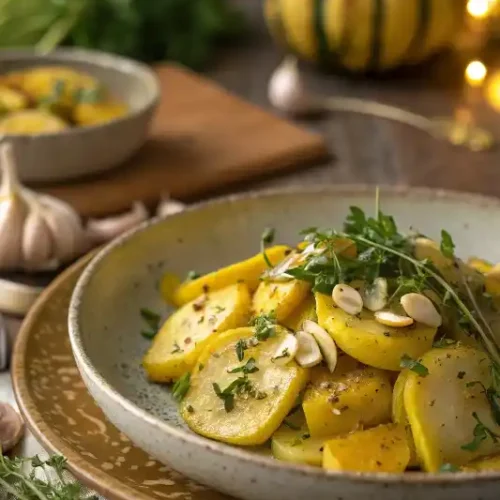 Creative Yellow Squash Recipes: Comfort to Cuisine 2 beautifully-plated-yellow-squash-recipe-with-herbs