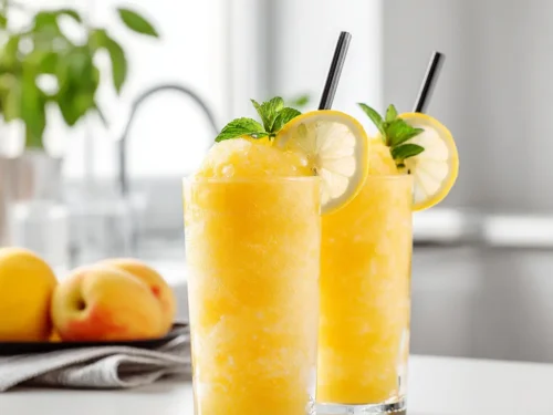 Frozen Peach Lemonade Slush – Easy, Refreshing Summer Treat