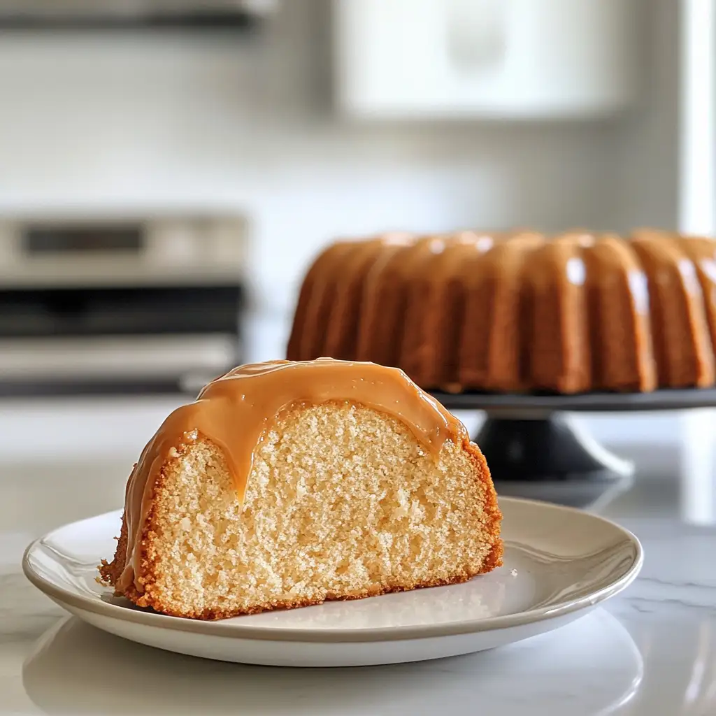 Pound Cake with Caramel Icing: A Southern Favorite That Feels Like Home 5 Served Slice of Pound Cake with Caramel Icing
