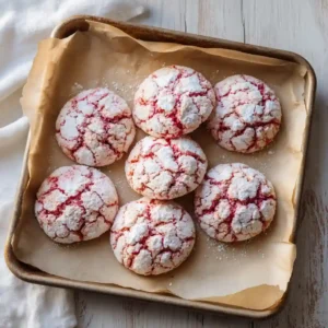 Strawberry Crinkle Cookies: Soft, Sweet & Fun to Bake 2 Recipe card for Strawberry Crinkle Cookies