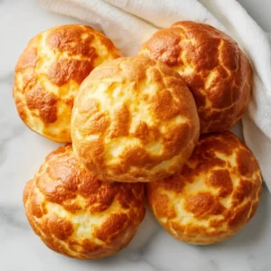 Fluffy Cottage Cheese Cloud Bread 2 Fluffy cottage cheese cloud bread on marble countertop